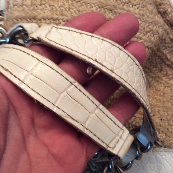 BEBE Straw & Crocodile Large Tote - Picture 3 of 6